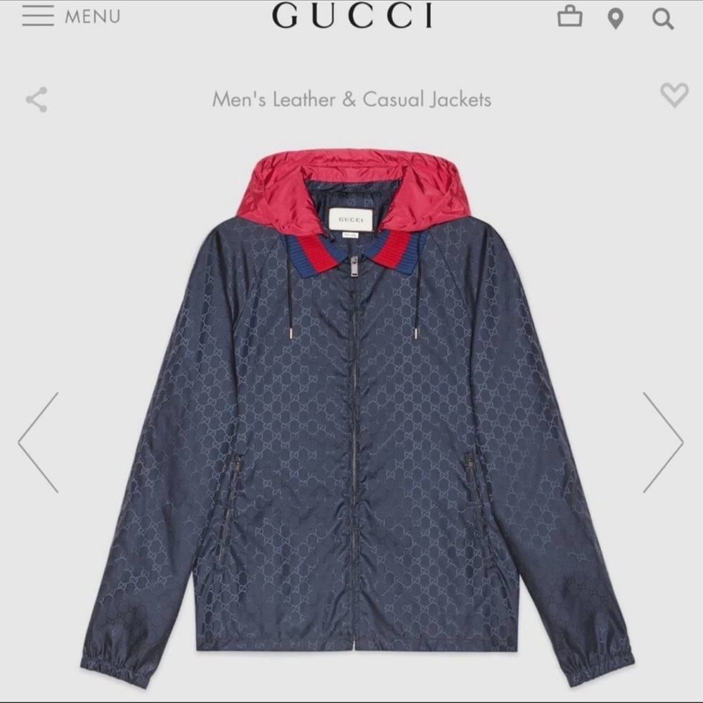 Gucci GG Logo Nylon Jacket